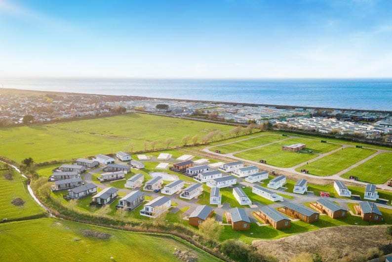 Lodges at Ty Mawr Holiday Park on the North Wales coast