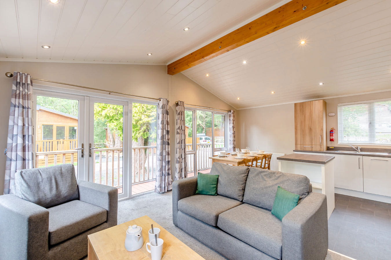 The lounge area inside a Parkdean Resorts lodge