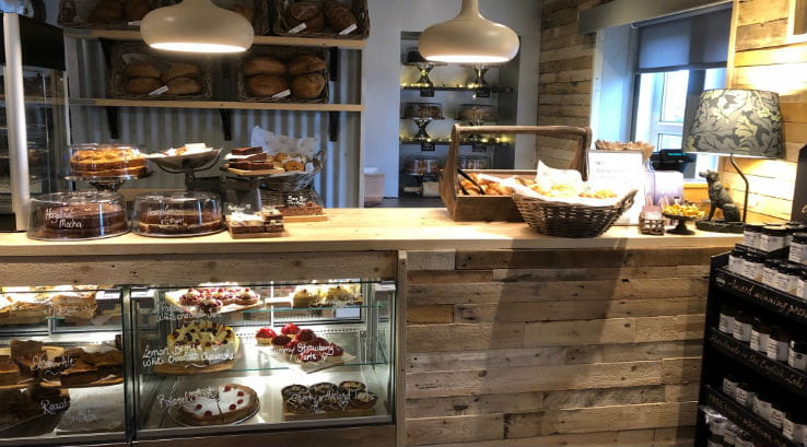 Tea shop counter