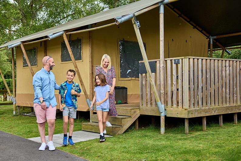 Safari tent for glamping with family