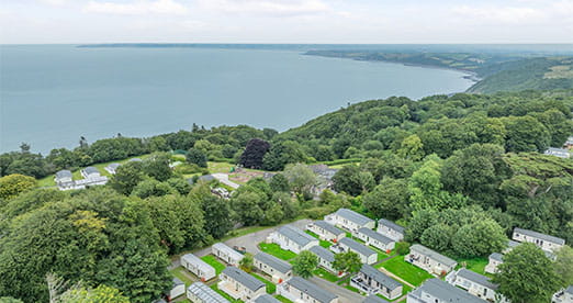 Lodges overlooking the sea on the North Devon coast
