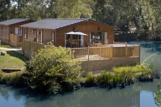 Lodge with lake