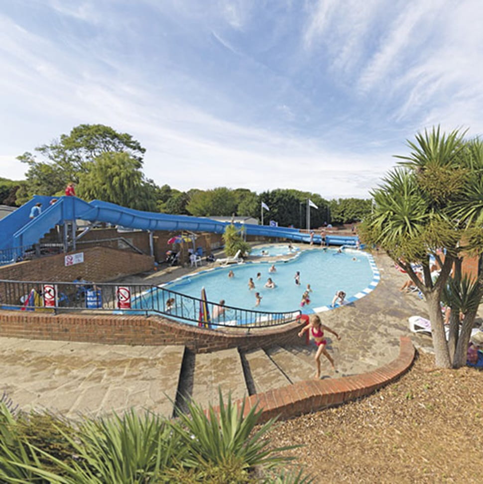 Outdoor pool at Lower Hyde Holiday Park