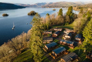 caravan park overlooking Lake Windermere
