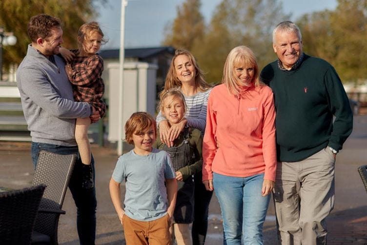 Family on park