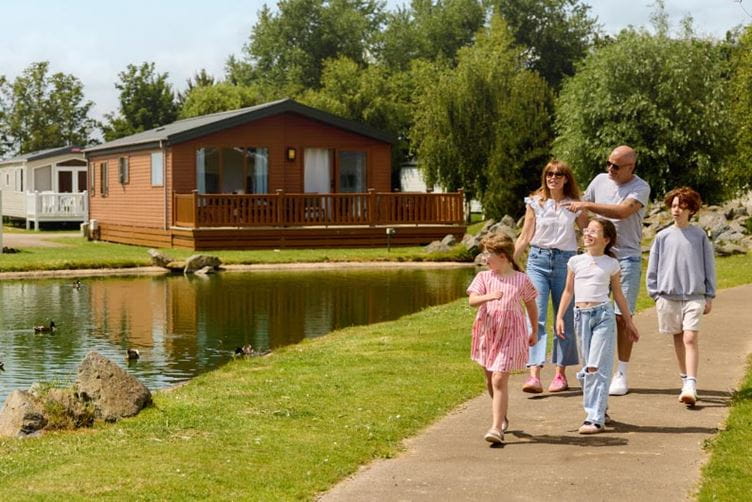 Lodge by lake