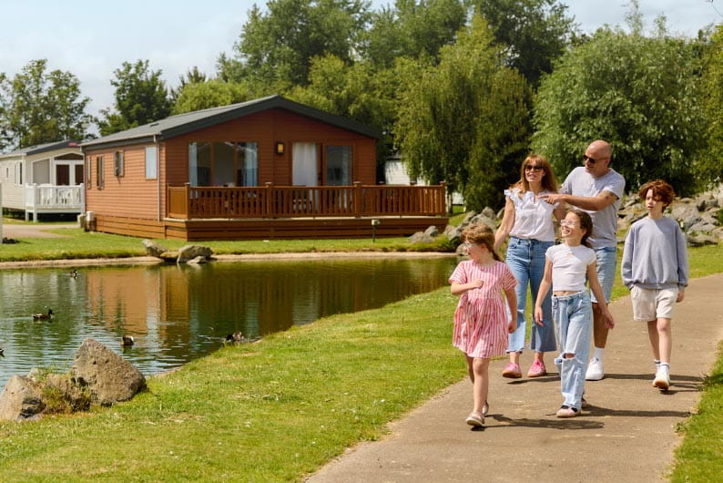 Lodge by lake