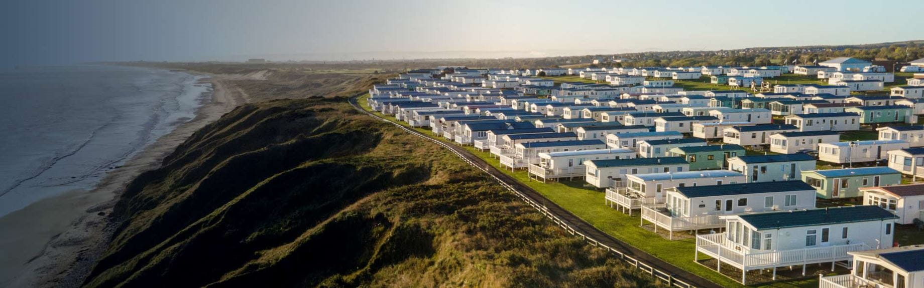 Caravans on a cliff edge
