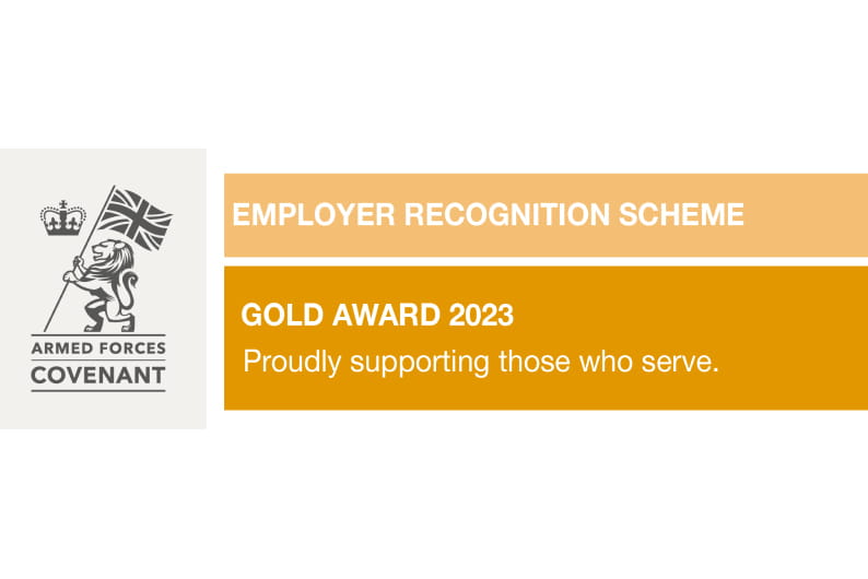 Employer Recognition scheme gold award logo