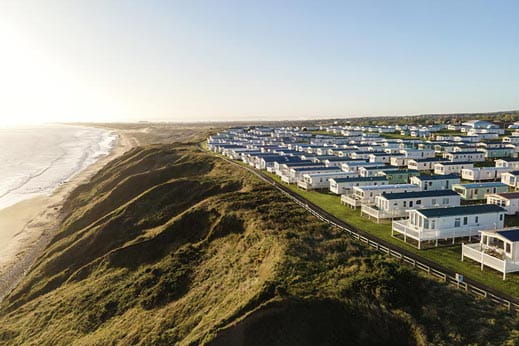Parkdean Resorts caravans on the cliff edge