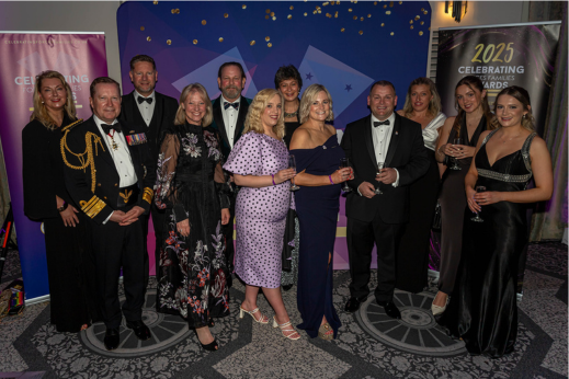Group of people at military awards night