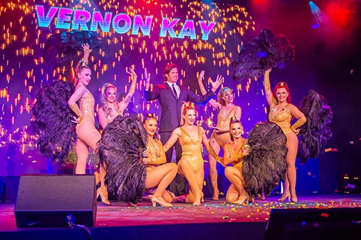 Entertainers on stage