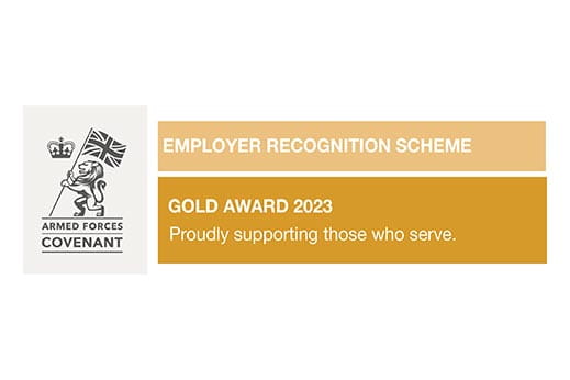 Gold award for the defense employer recognition scheme
