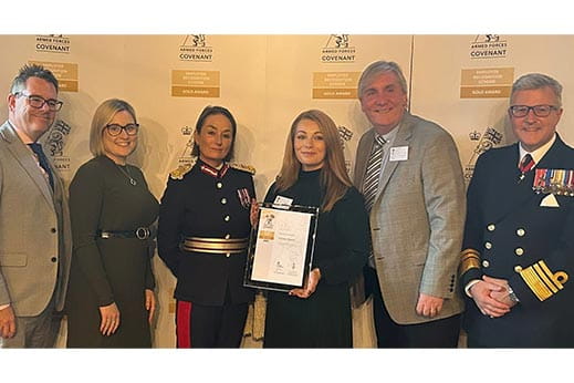 Employees accepting an award