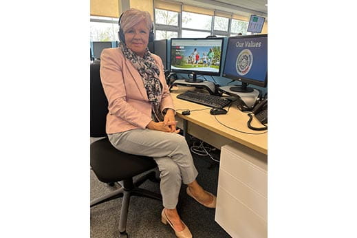 Female office worker at her desk