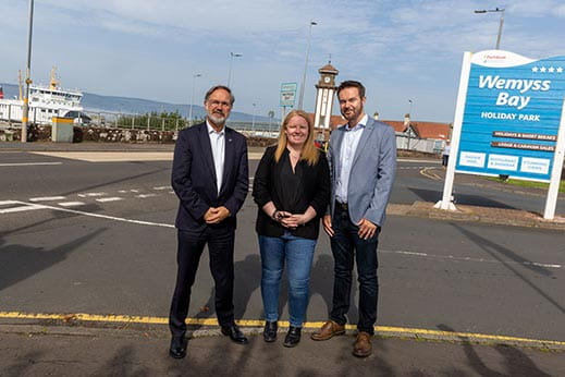 Local MP visiting a holiday park