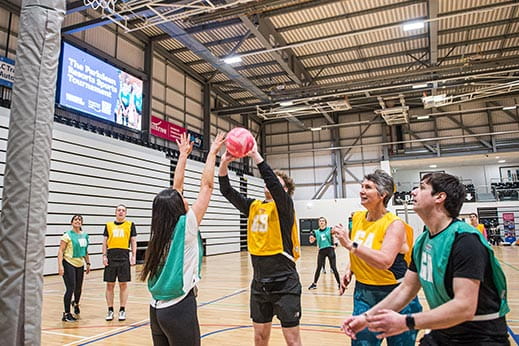 People playing netball