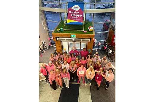 Parkdean Resorts employee wearing pink for charity