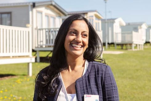 Close up of woman smiling