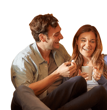 couple laughing