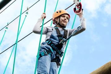 Child on highropes