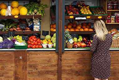 Food market stall