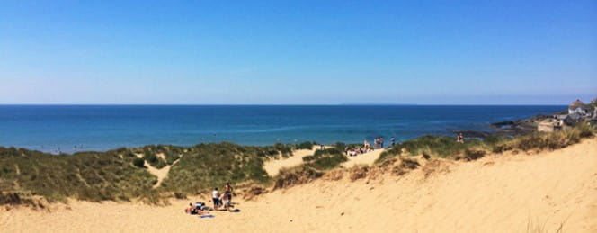 Blue skies over Croyde Bay Beach