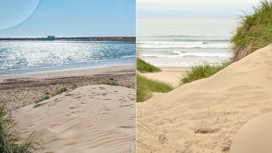 A beach in the UK compared with a beach abroad
