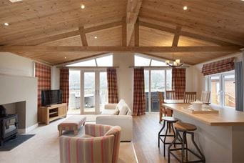 Inside a luxury holiday lodge