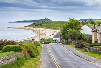 Embleton Bay and Dunstanburgh Castle on the Northumberland Coast