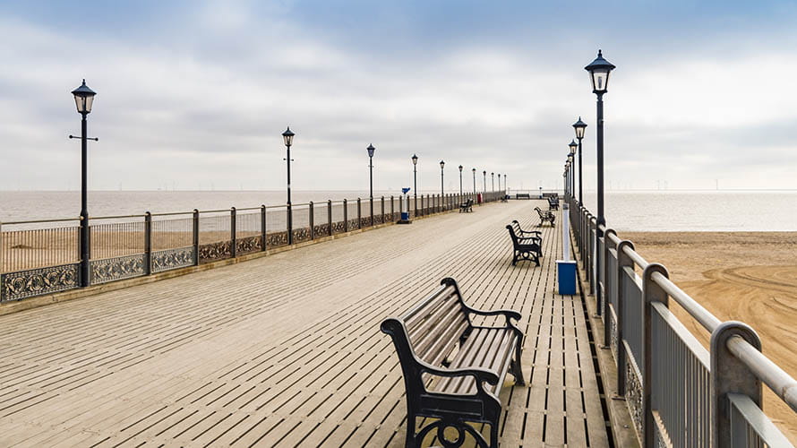 The pier overlooking Central Beach in Skegness