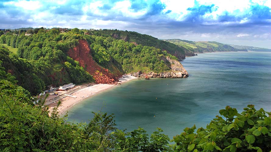 Oddicombe Beach in Devon