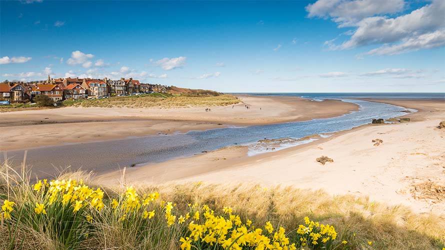 Alnmouth Beach in Northumberland