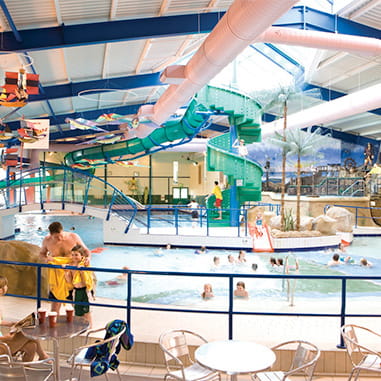 Splashland swimming pool at Trecco Bay Holiday Park in Wales