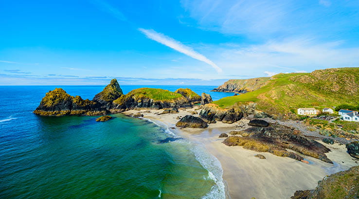 Kynance Cove beach in Cornwall