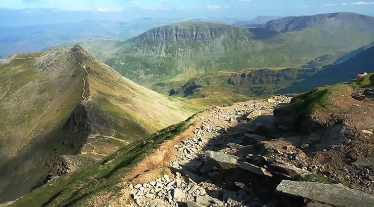 View of Striding Edge on mount Helvelyn 