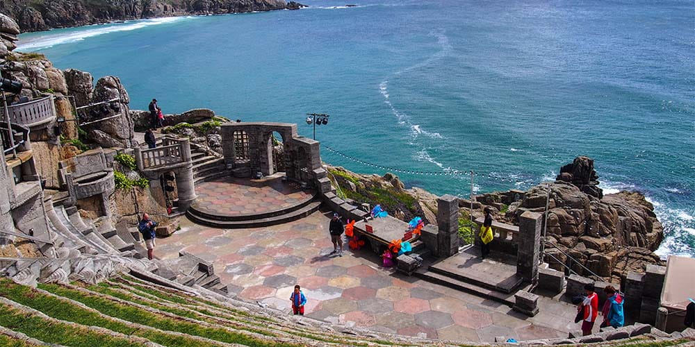 Minack Theatre overlooking the Cornish coastline