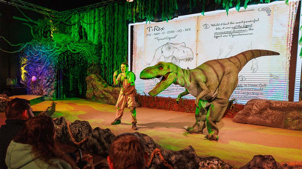 A live dinosaur show at ROARR! in Norfolk
