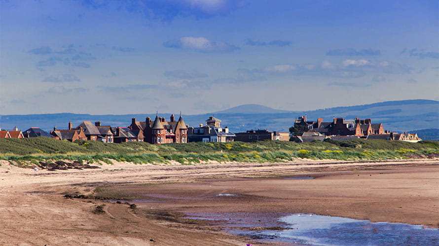 Troon Beach on the Ayrshire Coast in Scotland