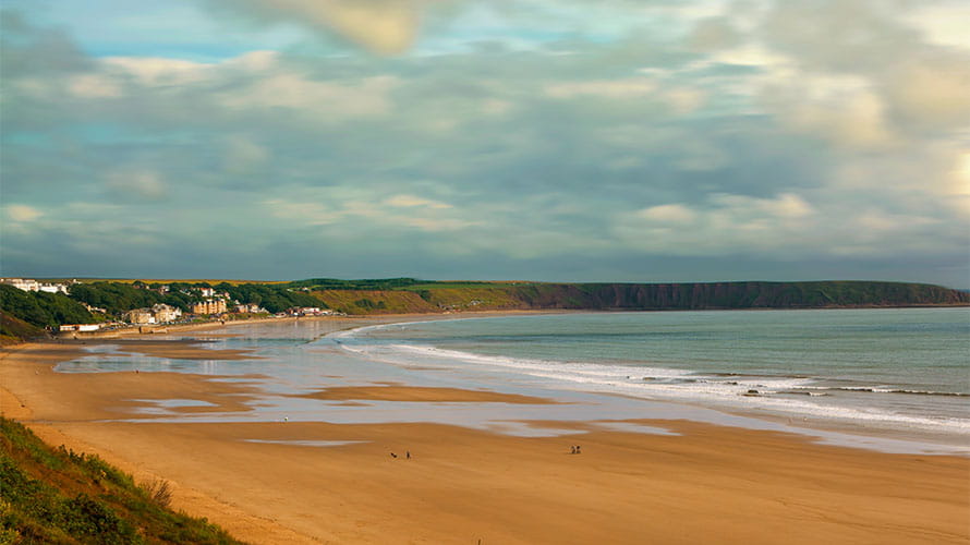 A view over Filey Beach on the Yorkshire Coast