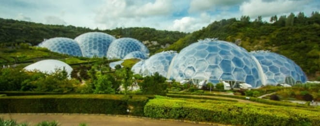 The biomes at The Eden Project in Cornwall
