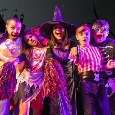 Kids dressed up for Halloween