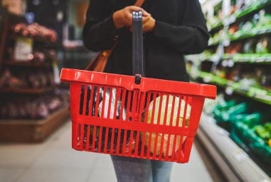 Red shopping basket