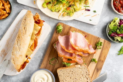 Baguette bacon sandwich