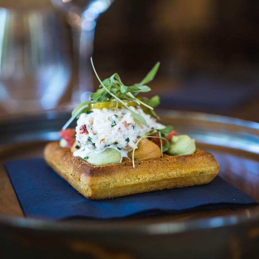 A fancy looking dish at Juke and Loe Restaurant in Sheffield