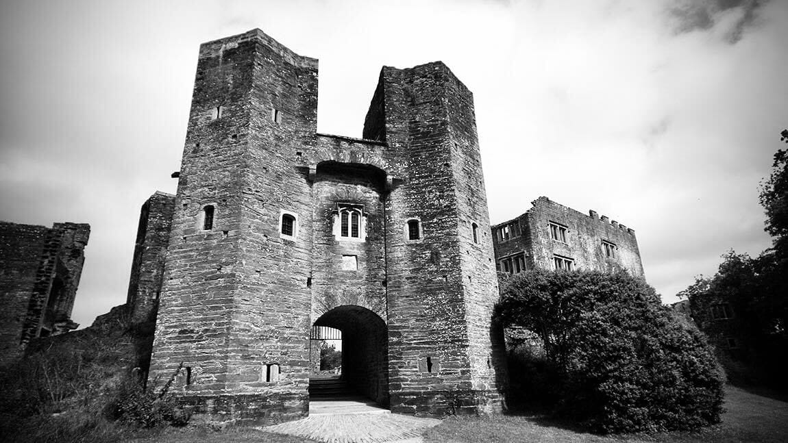 The entrance to Pomeroy Castle