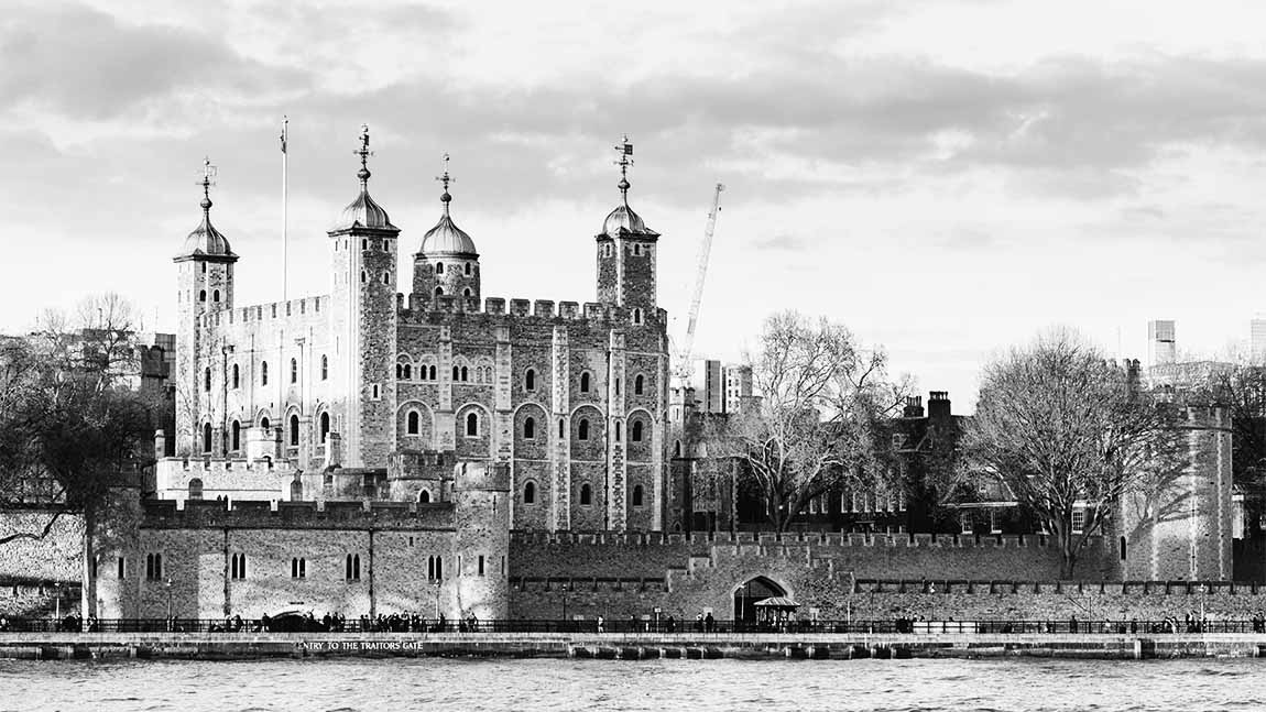 The Tower of London seen from the River Thames