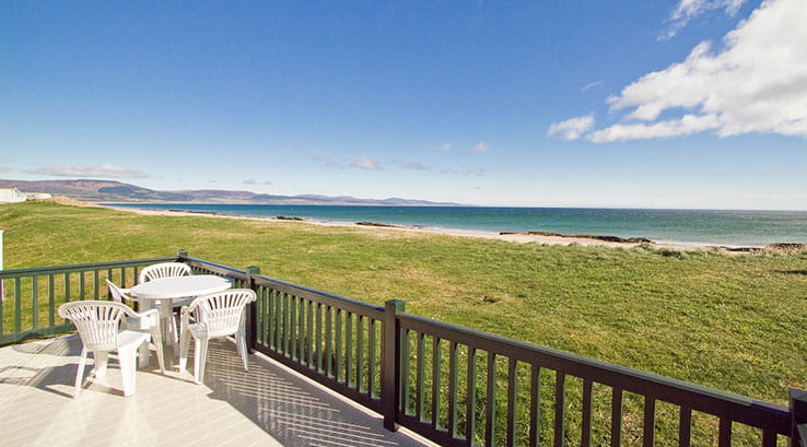 beach view from caravan