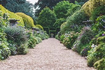 Landscaped gardens at an English country home