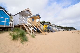 Colourful beach huts at Wells-next-the-Sea